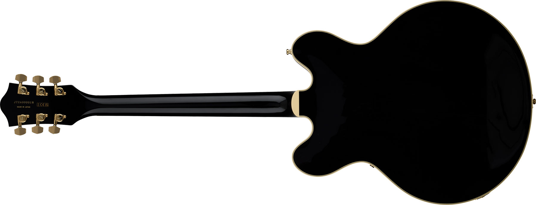 Gretsch Broadkaster Lx Center Block Dc Bigsby Gh Pro. Jap 2h Trem Eb - Black - Semi-Hollow E-Gitarre - Variation 1