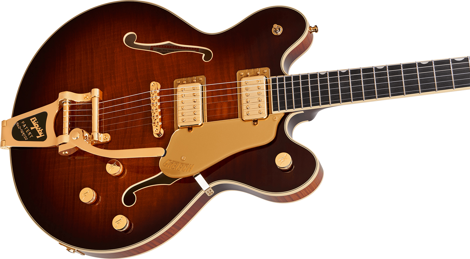 Gretsch Broadkaster Lx Center Block Dc Bigsby Gh Pro. Jap 2h Trem Eb - Havana Burst - Semi-Hollow E-Gitarre - Variation 2