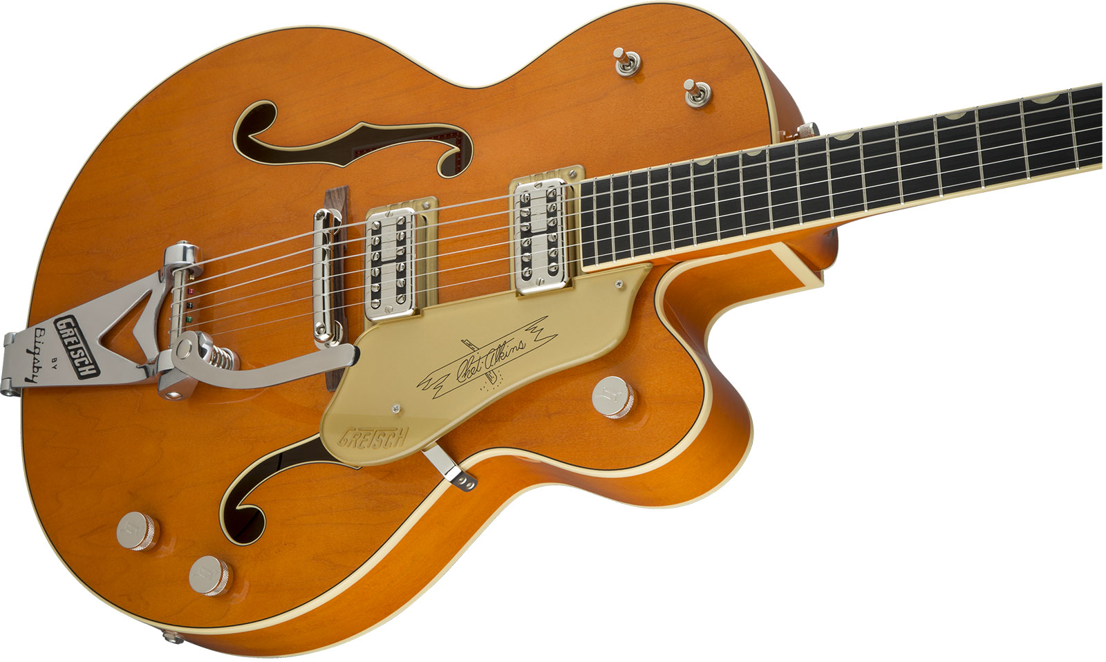 Gretsch Chet Atkins G6120t-59 Vintage Select 1959 Bigsby Pro Jap 2h Tv Jones Trem Eb - Vintage Orange Stain - Hollowbody E-Gitarre - Variation 2