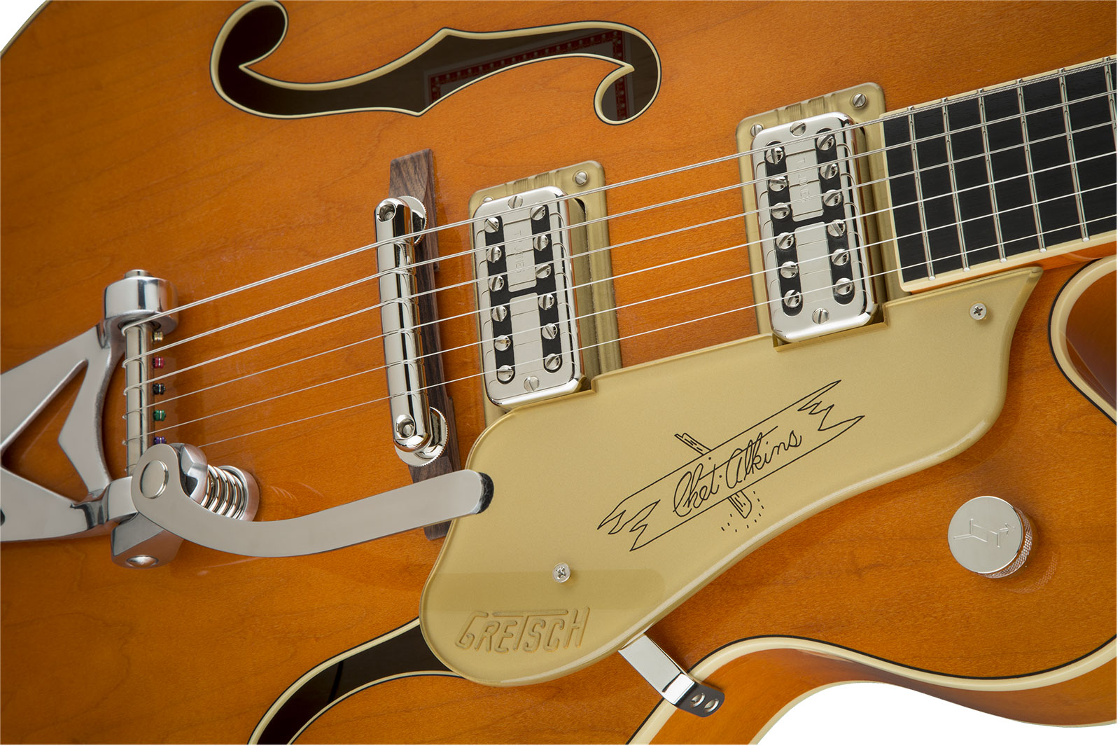 Gretsch Chet Atkins G6120t-59 Vintage Select 1959 Bigsby Pro Jap 2h Tv Jones Trem Eb - Vintage Orange Stain - Hollowbody E-Gitarre - Variation 3