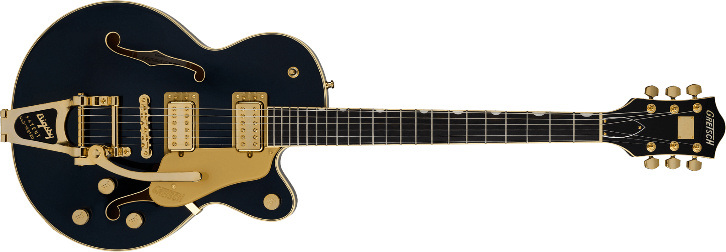 Gretsch Broadkaster Jr Lx Center Block Dc Bigsby Pro. Jap 2h Trem Eb - Midnight Sapphire - Semi-Hollow E-Gitarre - Main picture