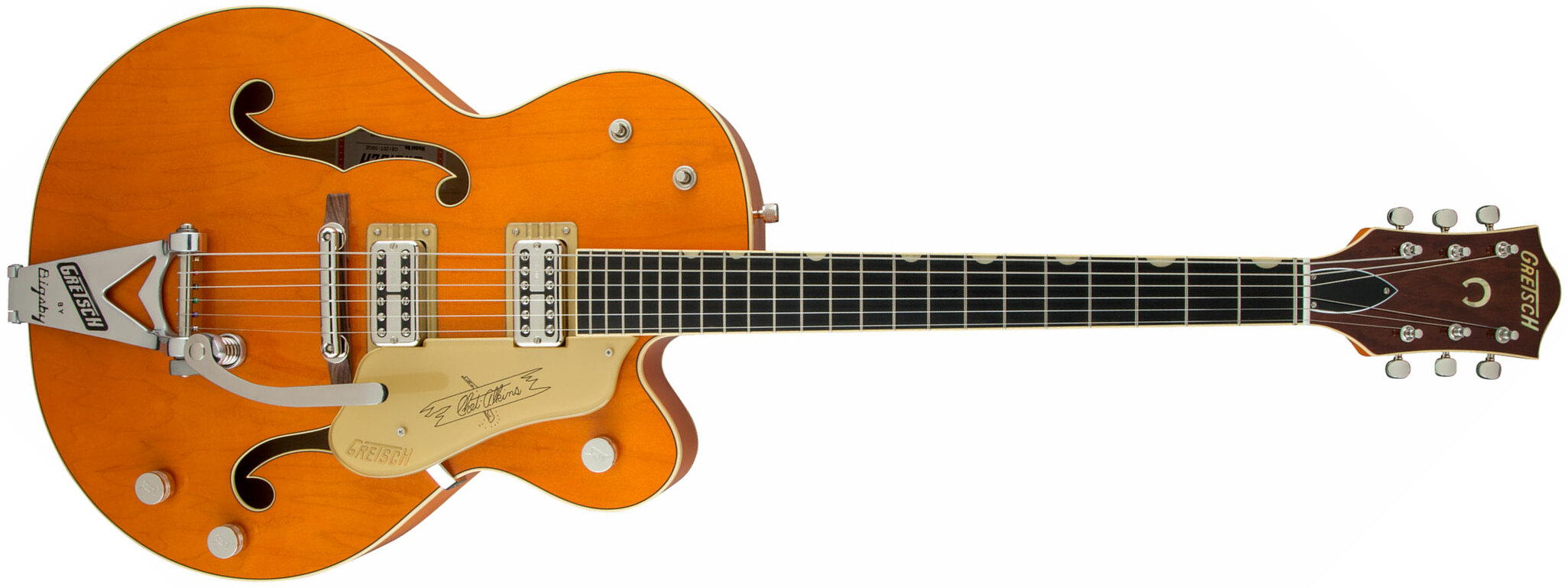 Gretsch Chet Atkins G6120t-59 Vintage Select 1959 Bigsby Pro Jap 2h Tv Jones Trem Eb - Vintage Orange Stain - Hollowbody E-Gitarre - Main picture
