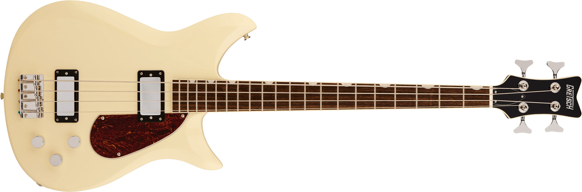 Gretsch Cvt Bass Dc Electromatic Shsc Lau - Vintage White - Solidbody E-bass - Main picture