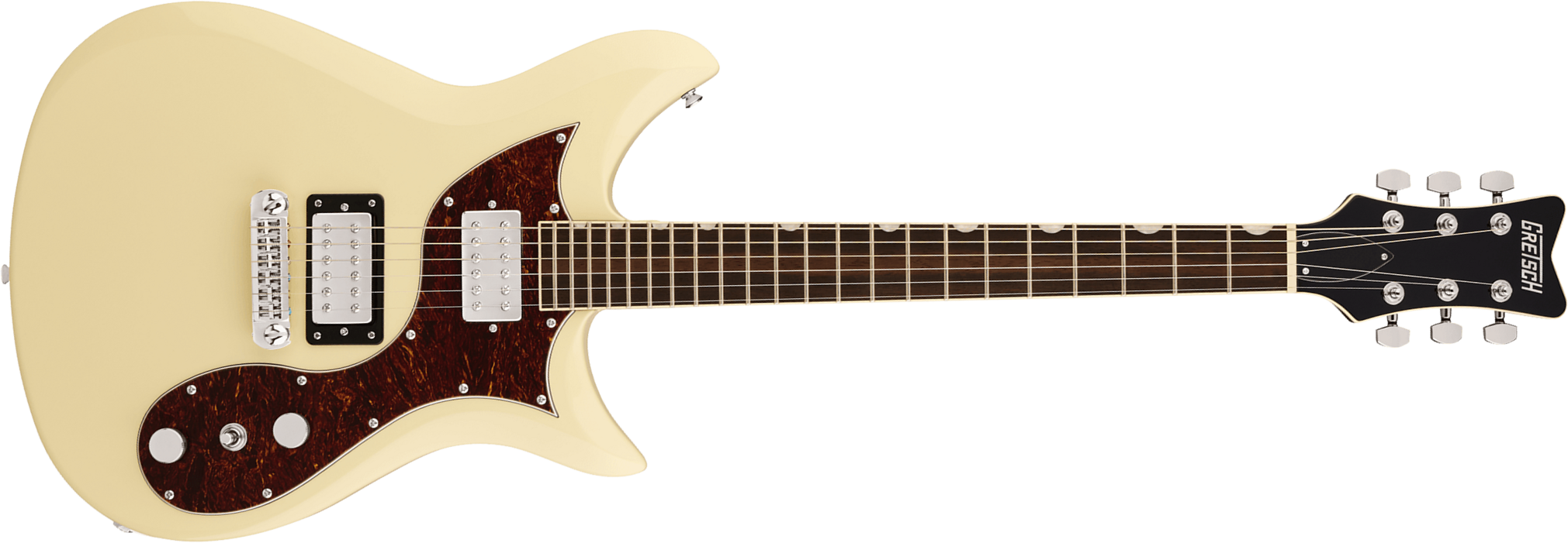 Gretsch Cvt Dc Wraparound Electromatic 2h Ht Lau - Vintage White - Double Cut E-Gitarre - Main picture