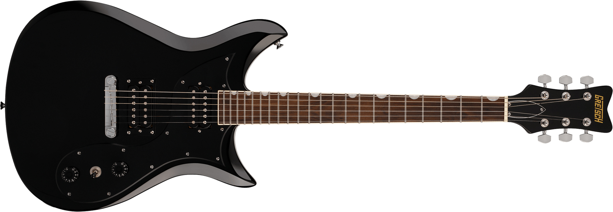 Gretsch Cvt Streamliner 2h Ht Lau - Jet Black - Double Cut E-Gitarre - Main picture