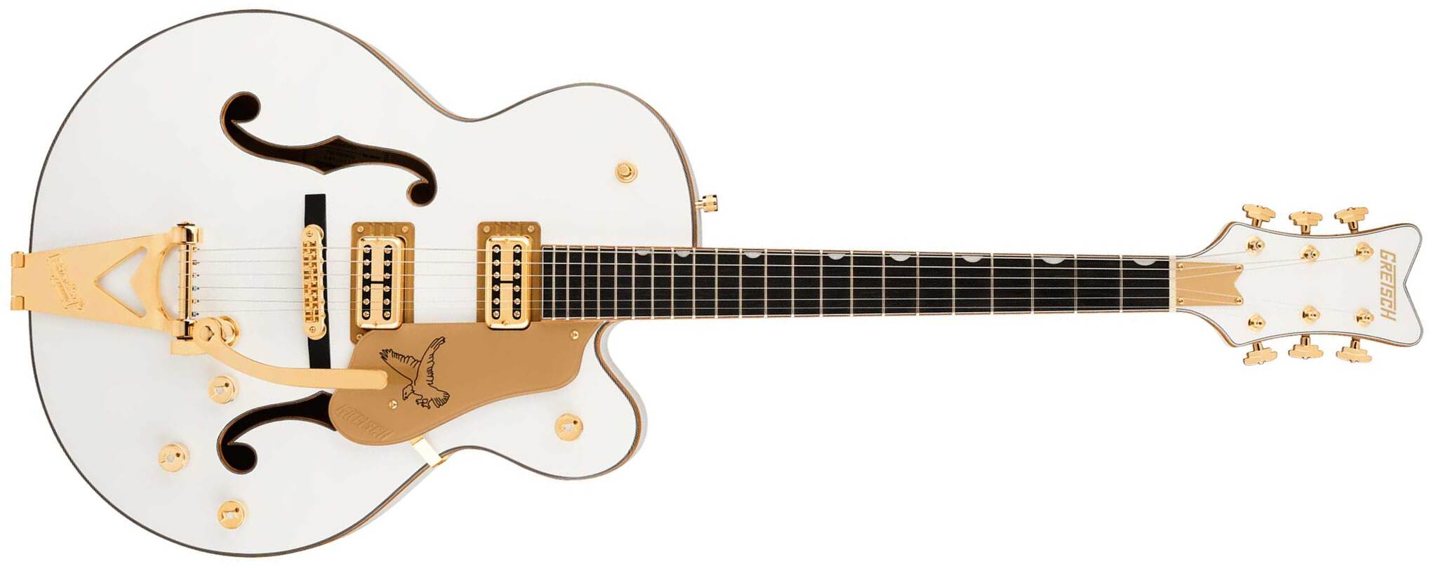Gretsch Falcon Hollowbody Sc Bigsby Synchromatic 2h Trem Eb - Snowcrest White - Semi-Hollow E-Gitarre - Main picture