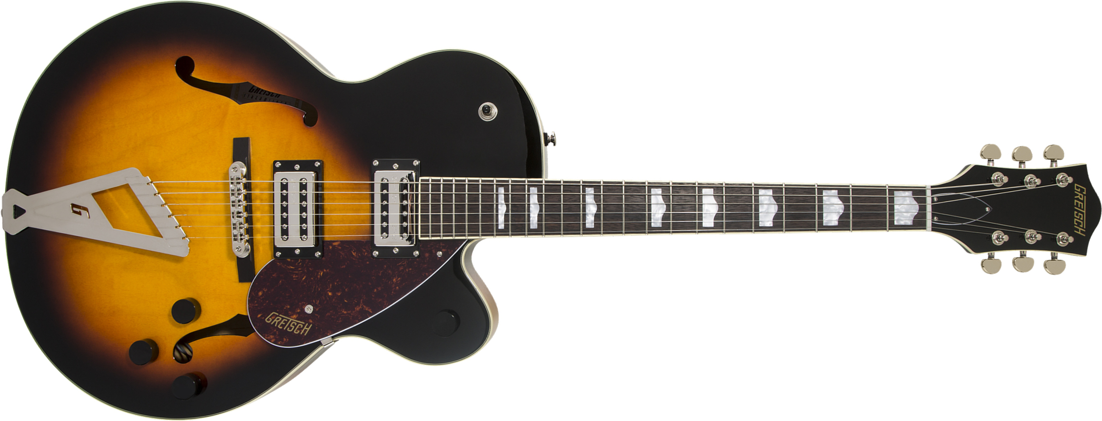 Gretsch G2420 Streamliner Hollow Body With Chromatic Ii 2h Ht Lau - Aged Brooklyn Burst - Semi-Hollow E-Gitarre - Main picture