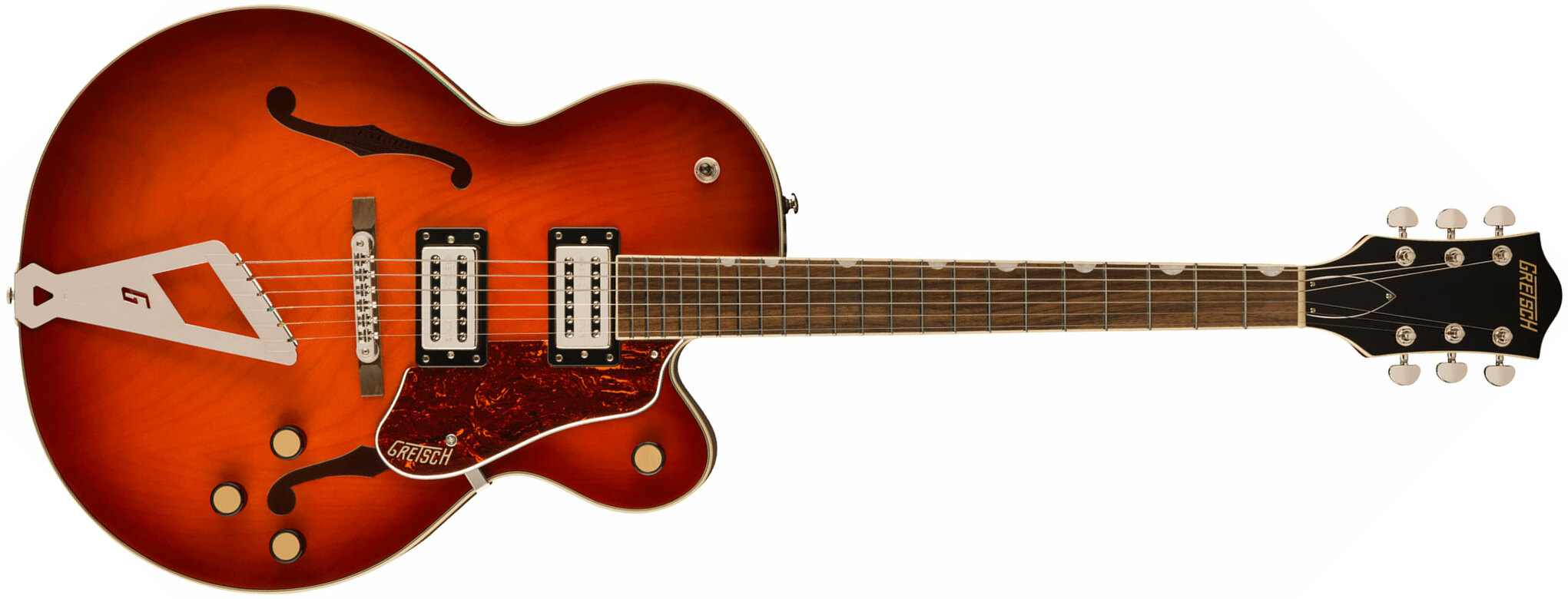 Gretsch G2420 Streamliner Hollow Body With Chromatic Ii 2h Ht Lau - Fireburst - Hollowbody E-Gitarre - Main picture