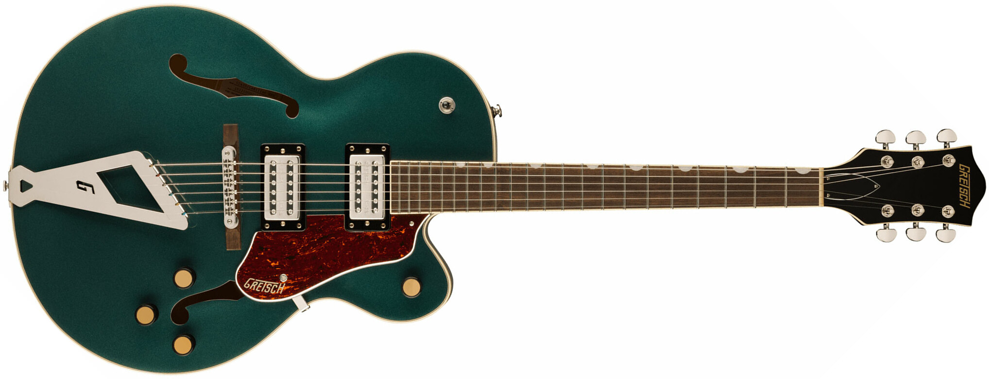 Gretsch G2420 Streamliner Hollow Body With Chromatic Ii 2h Ht Lau - Cadillac Green - Hollowbody E-Gitarre - Main picture