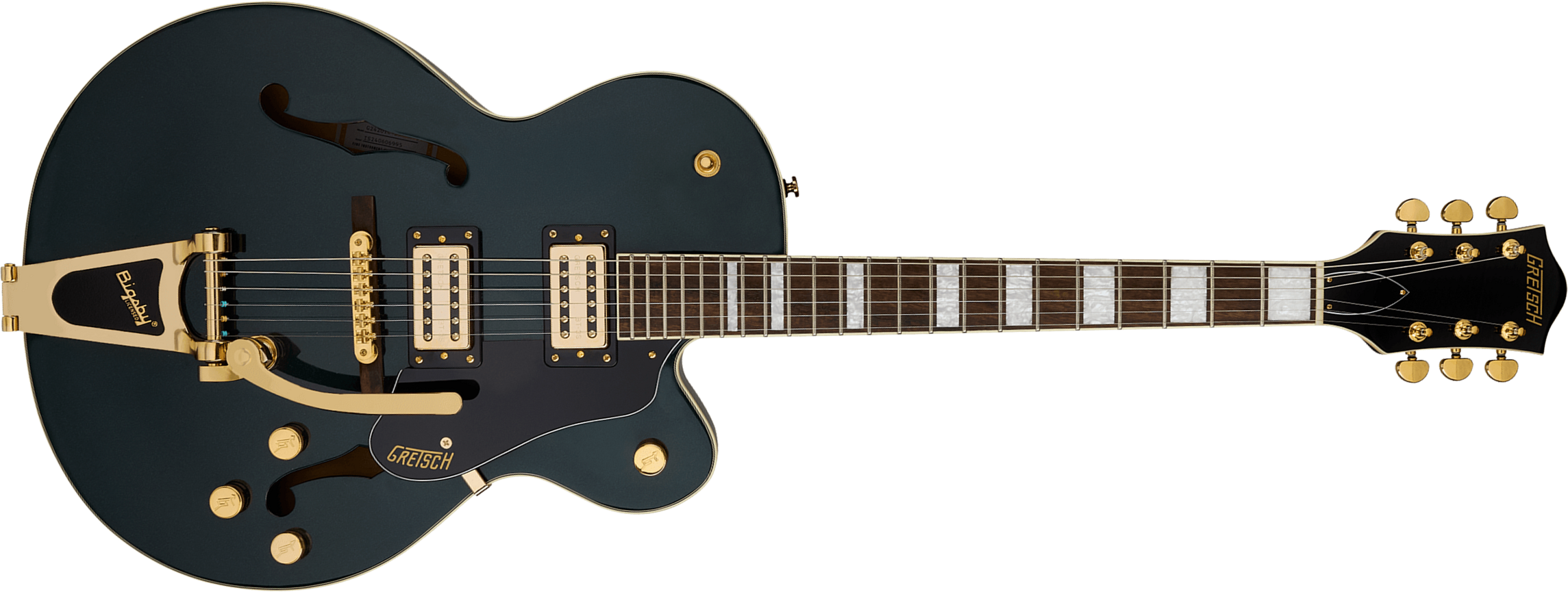 Gretsch G2420tg Streamliner Hollow Body Bigsby Ltd 2h Trem Lau - Cadillac Green - Semi-Hollow E-Gitarre - Main picture