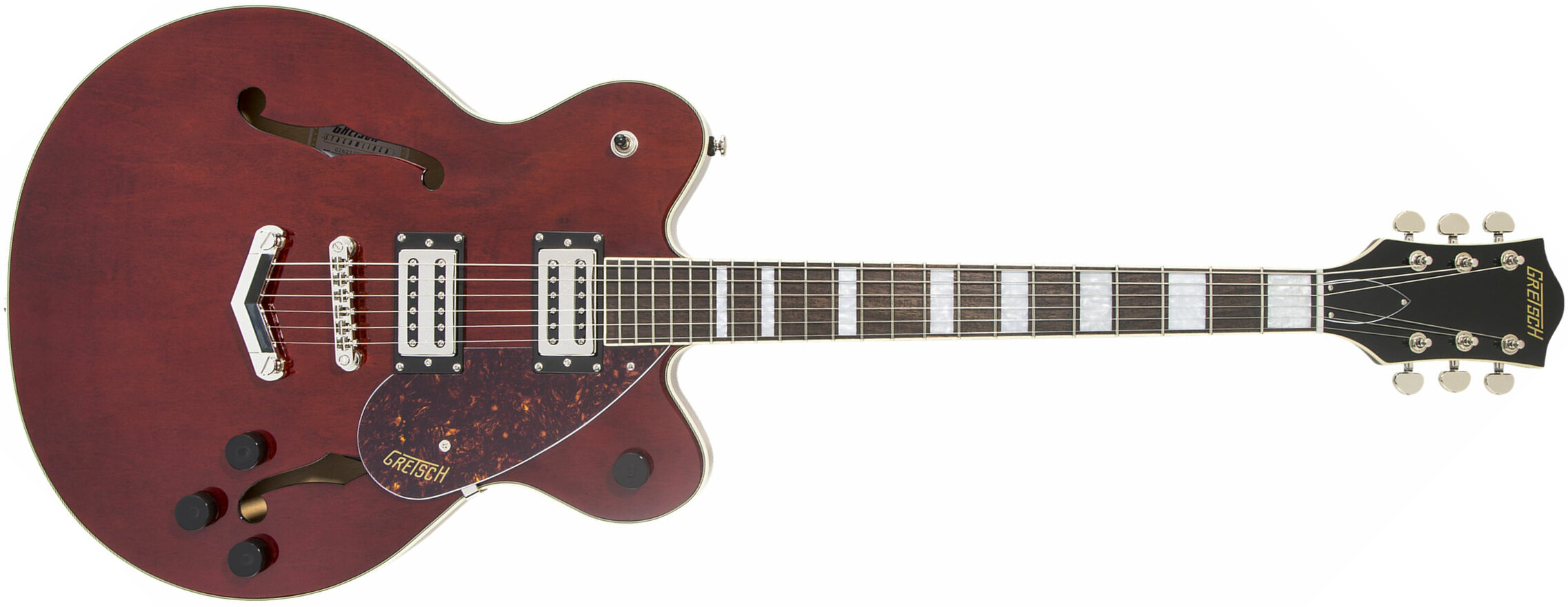 Gretsch G2622 Streamliner Center Block V-stoptail Hh Ht Lau - Walnut Stain - Semi-Hollow E-Gitarre - Main picture