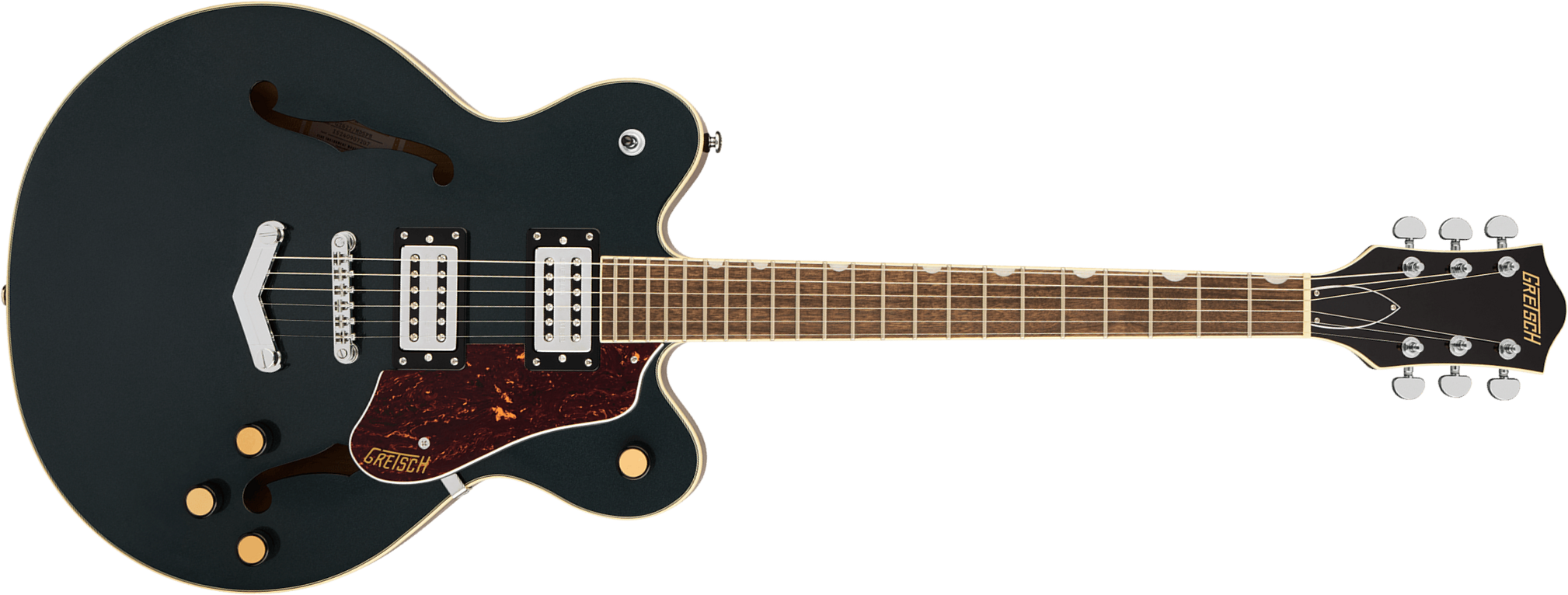 Gretsch G2622 V-stoptail Dc Streamliner Center Block 2h Ht Lau - Midnight Sapphire - Semi-Hollow E-Gitarre - Main picture