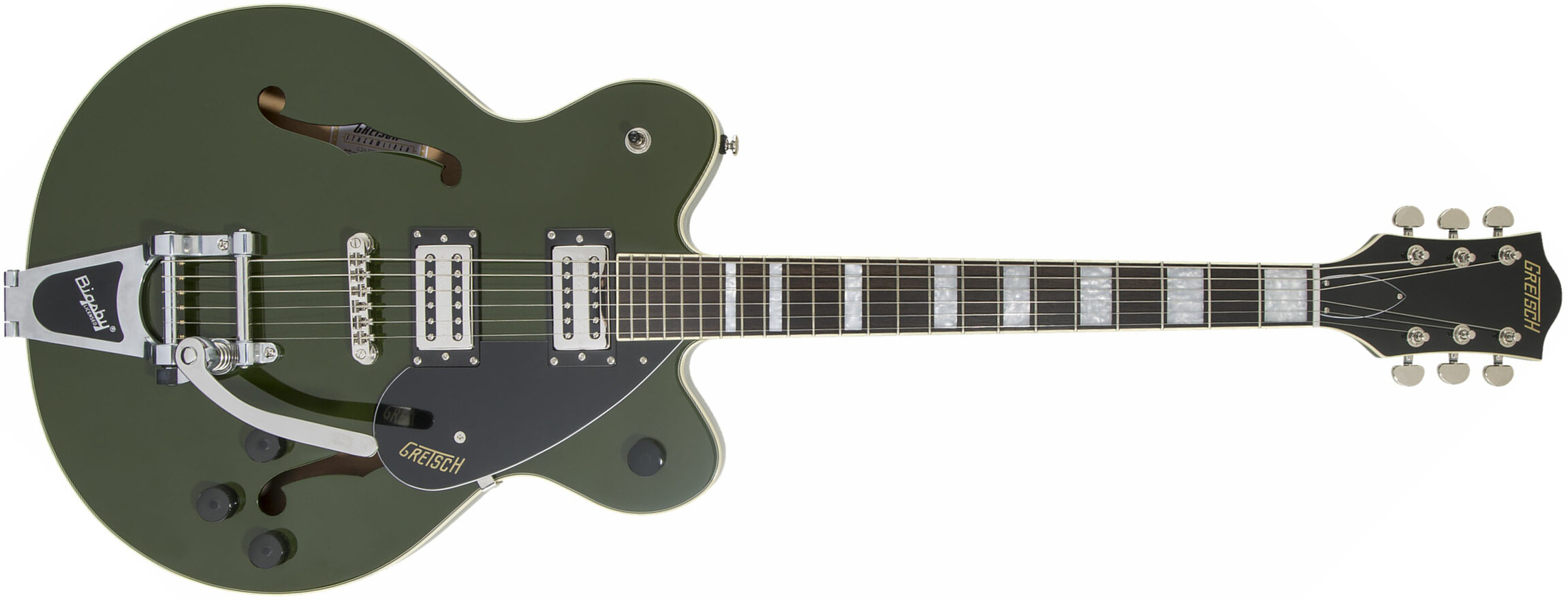 Gretsch G2622t Streamliner Center Block Dc Bigsby Hh Trem Lau - Torino Green - Semi-Hollow E-Gitarre - Main picture