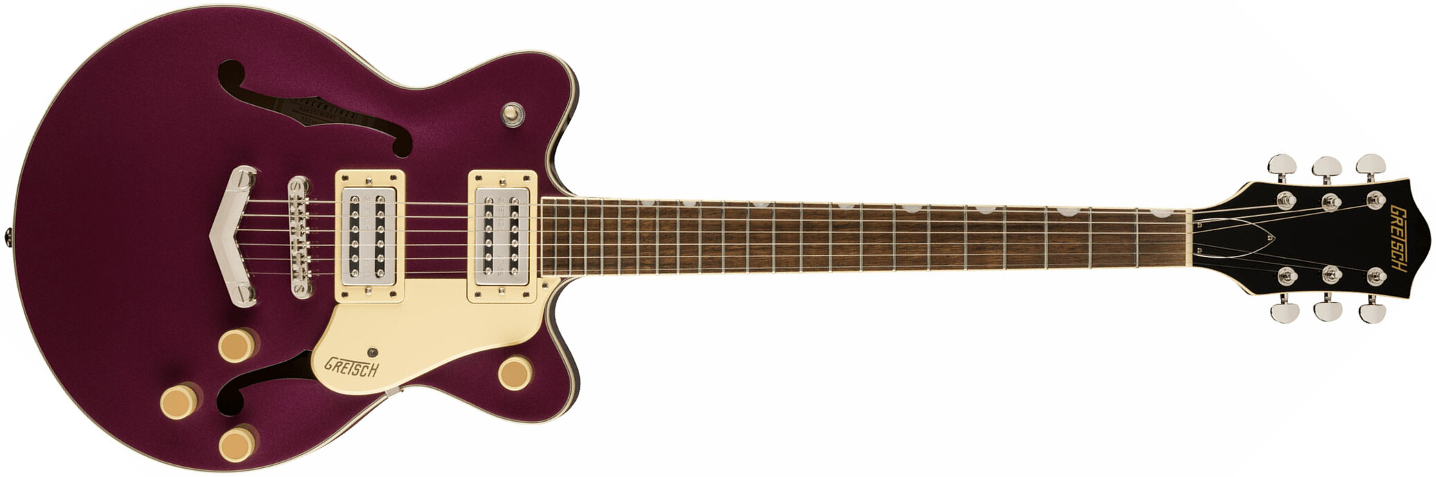 Gretsch G2655 Streamliner Center Block Jr Dc V-stoptail 2h Ht Lau - Burnt Orchid - Semi-Hollow E-Gitarre - Main picture