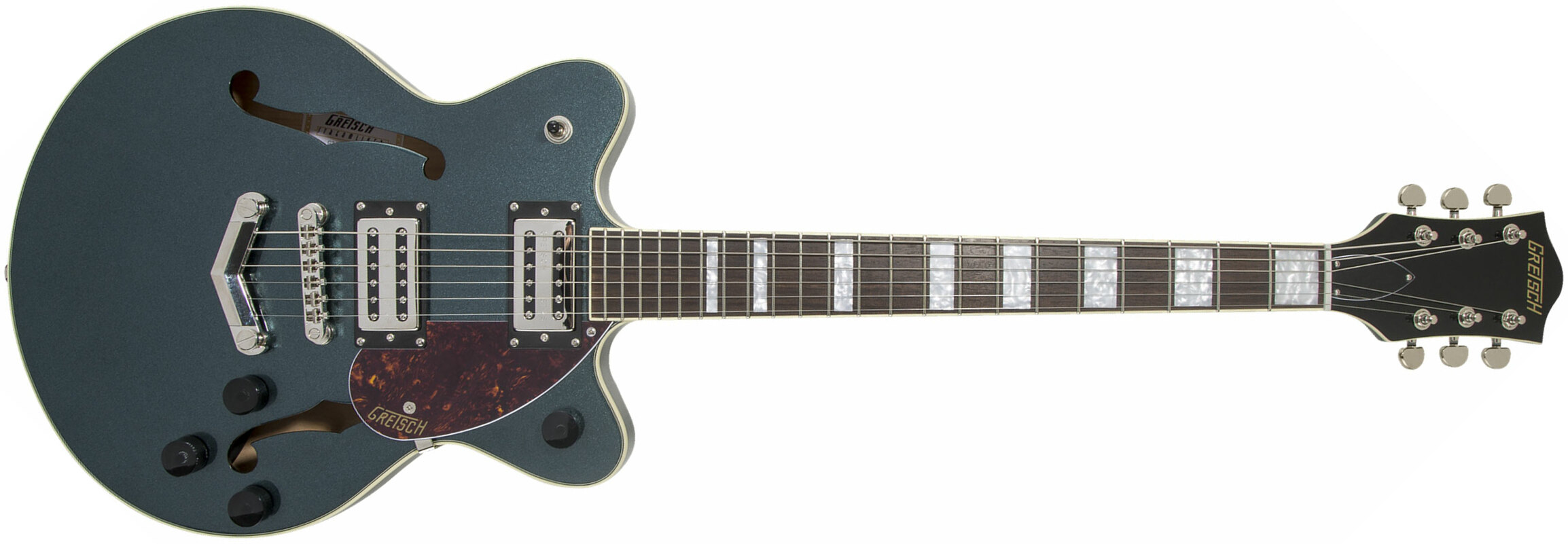 Gretsch G2655 Streamliner Center Block Jr Stoptail Hh Ht Lau - Gunmetal - Semi-Hollow E-Gitarre - Main picture