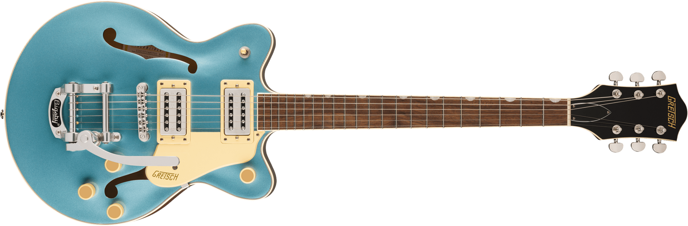 Gretsch G2655t Center Block Jr Dc Bigsby Streamliner 2h Trem Lau - Arctic Blue - Double Cut E-Gitarre - Main picture