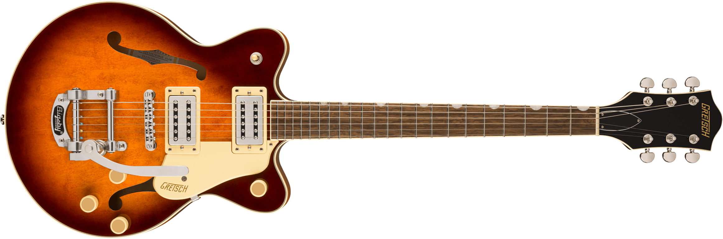 Gretsch G2655t Center Block Jr Dc Bigsby Streamliner 2h Trem Lau - Forge Glow - Double Cut E-Gitarre - Main picture