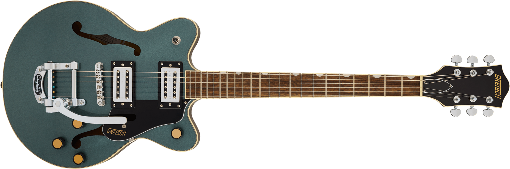 Gretsch G2655t Center Block Jr Dc Bigsby Streamliner 2h Trem Lau - Gunmetal - Double Cut E-Gitarre - Main picture