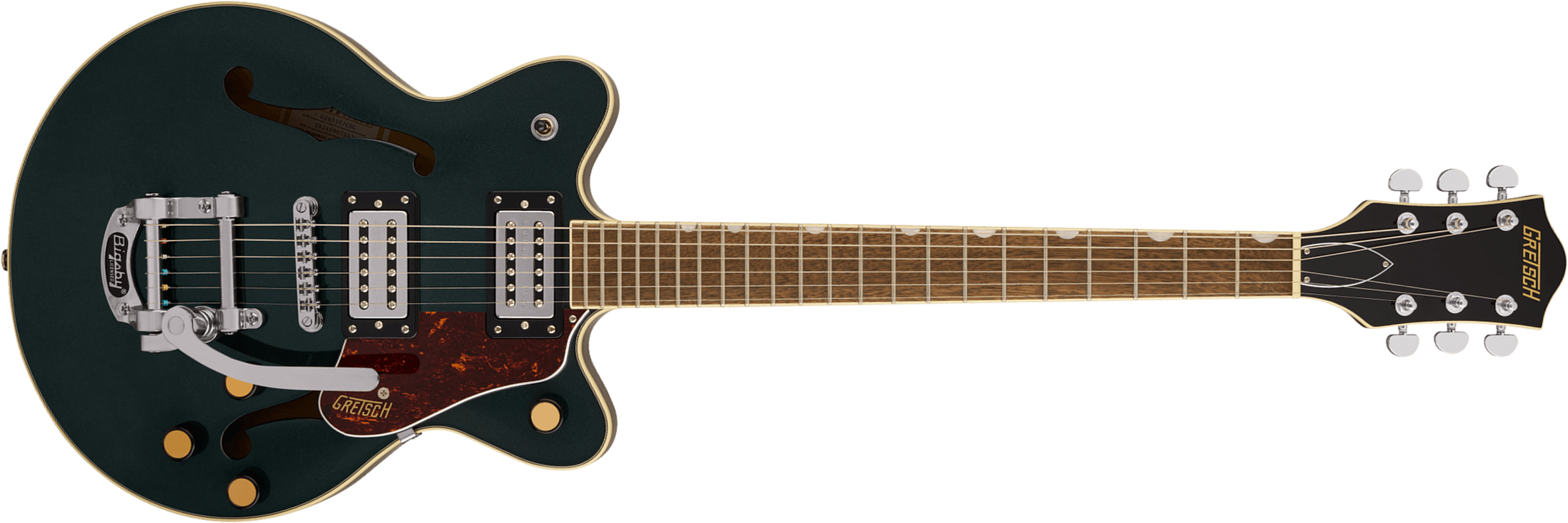 Gretsch G2655t Center Block Jr Dc Bigsby Streamliner 2h Trem Lau - Cadillac Green - Double Cut E-Gitarre - Main picture