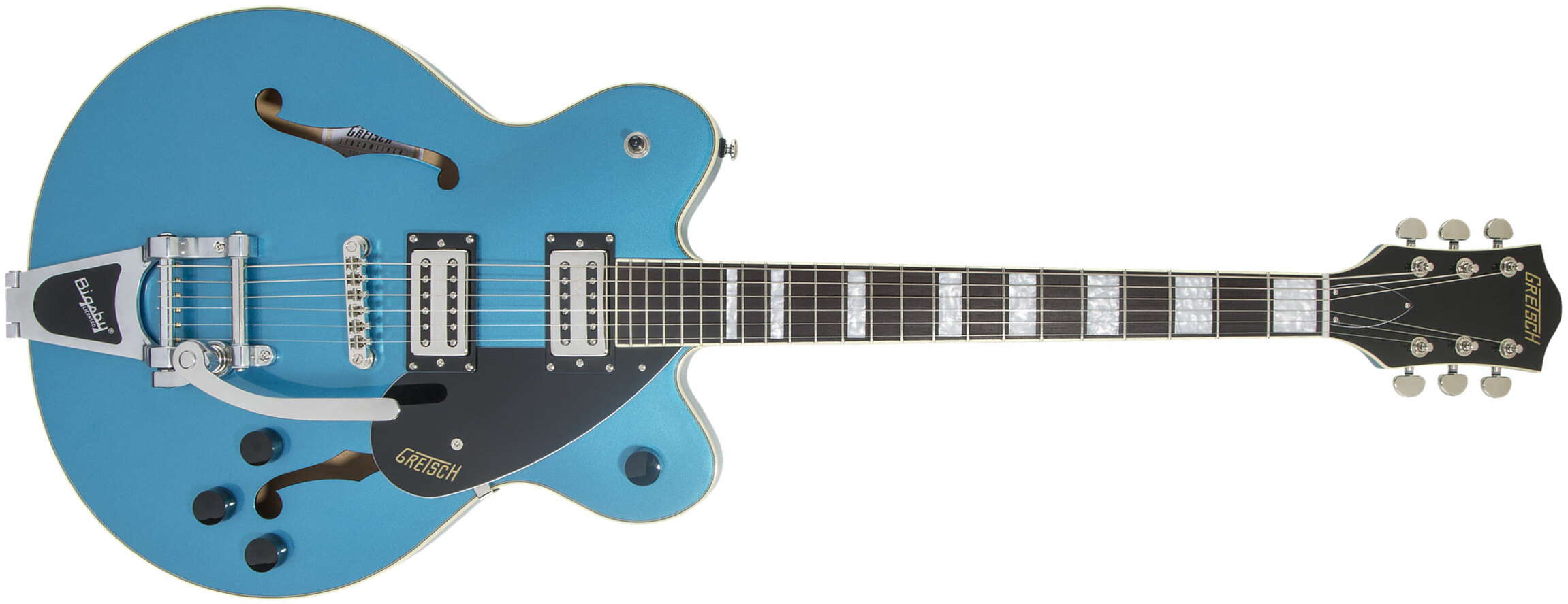 Gretsch G2655t Streamliner Center Block Jr Bigsby Hh Trem Lau - Riviera Blue - Semi-Hollow E-Gitarre - Main picture