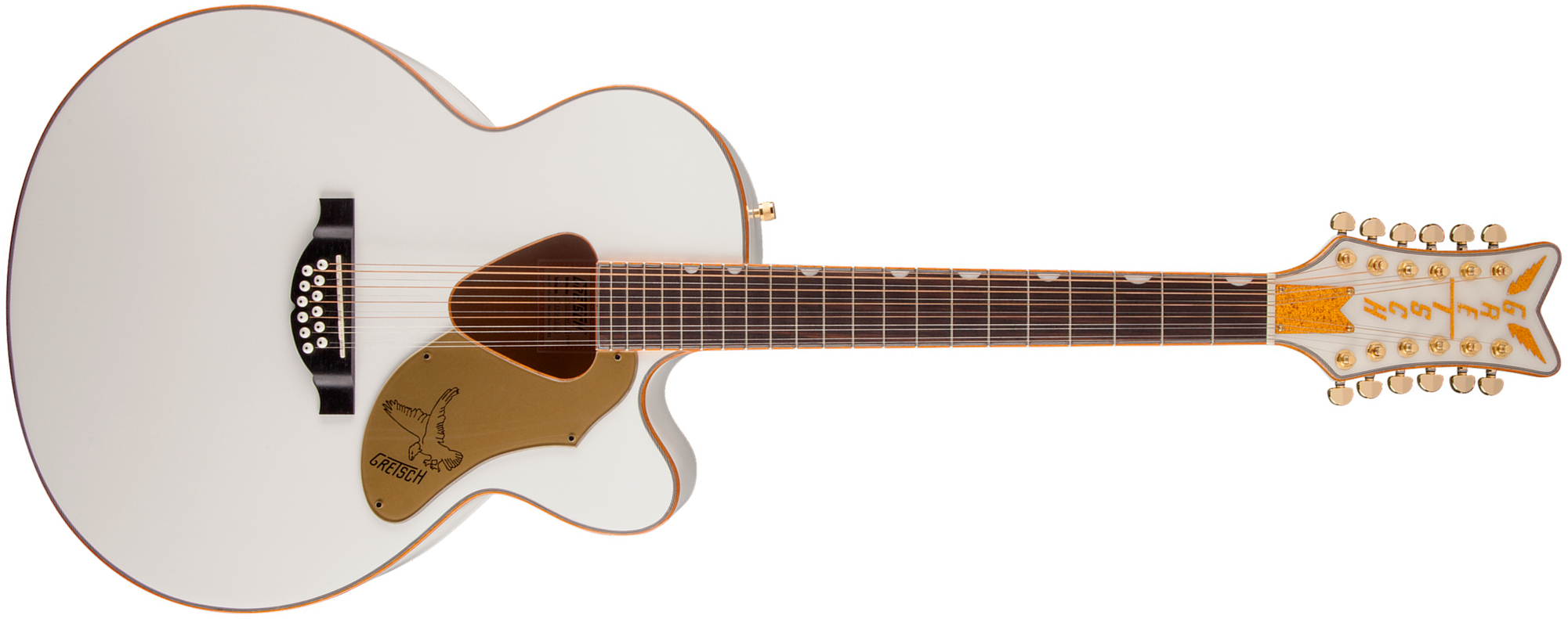 Gretsch G5022cwfe-12 Rancher Falcon Jumbo 12c Epicea Erable Lau - White - Folk-Gitarre - Main picture