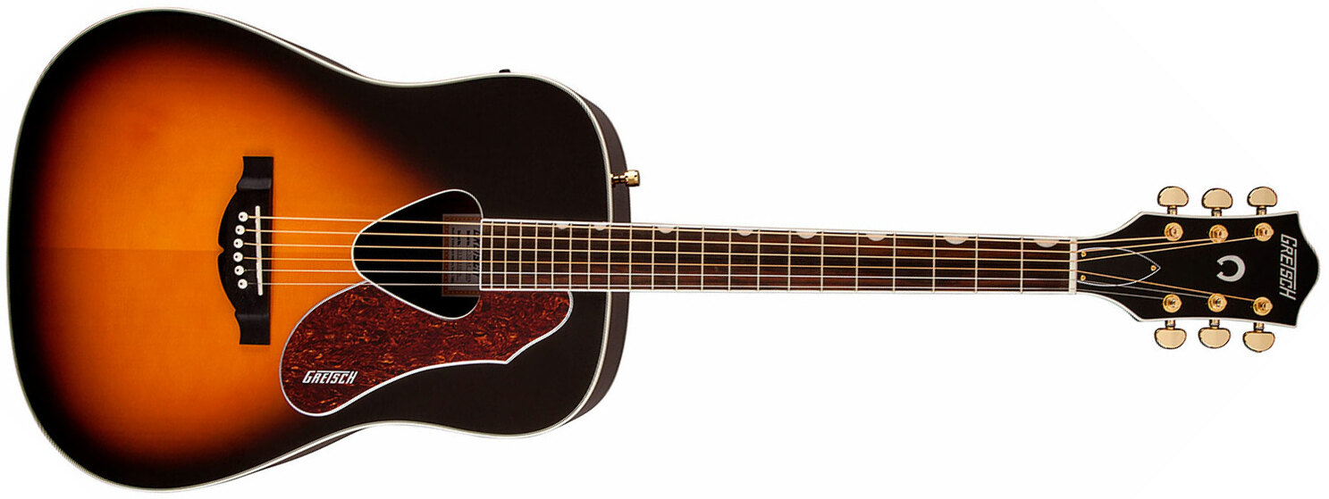 Gretsch G5024e Rancher Dreadnought Epicea Acajou Rw - Sunburst - Elektroakustische Gitarre - Main picture