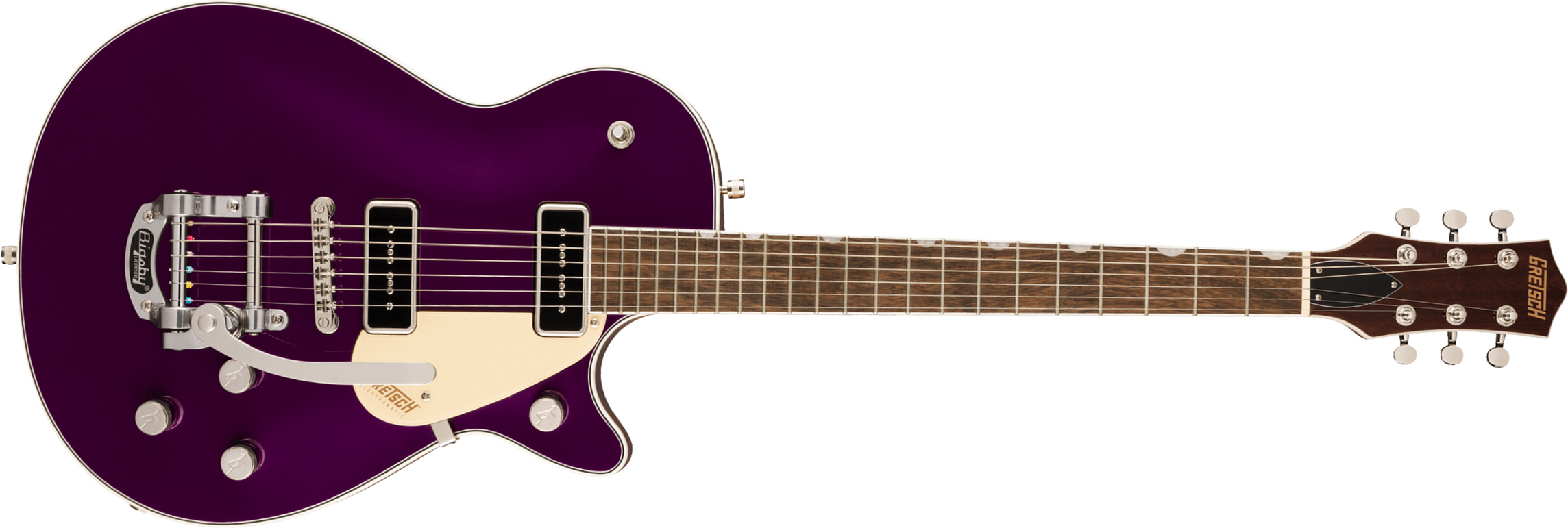 Gretsch G5210t-p90 Jet Two 90 Singlecut Bigsby Electromatic 2p90 Trem Lau - Amethyst - Single-Cut-E-Gitarre - Main picture