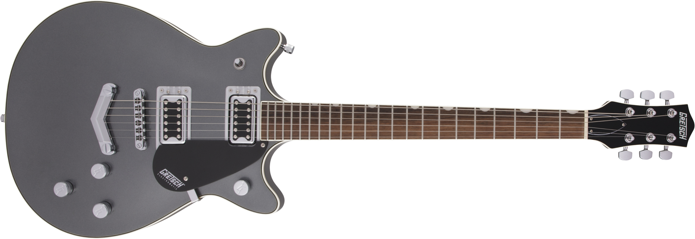 Gretsch G5222 Electromatic Double Jet Bt V-stoptail Hh Ht Lau - London Grey - Double Cut E-Gitarre - Main picture