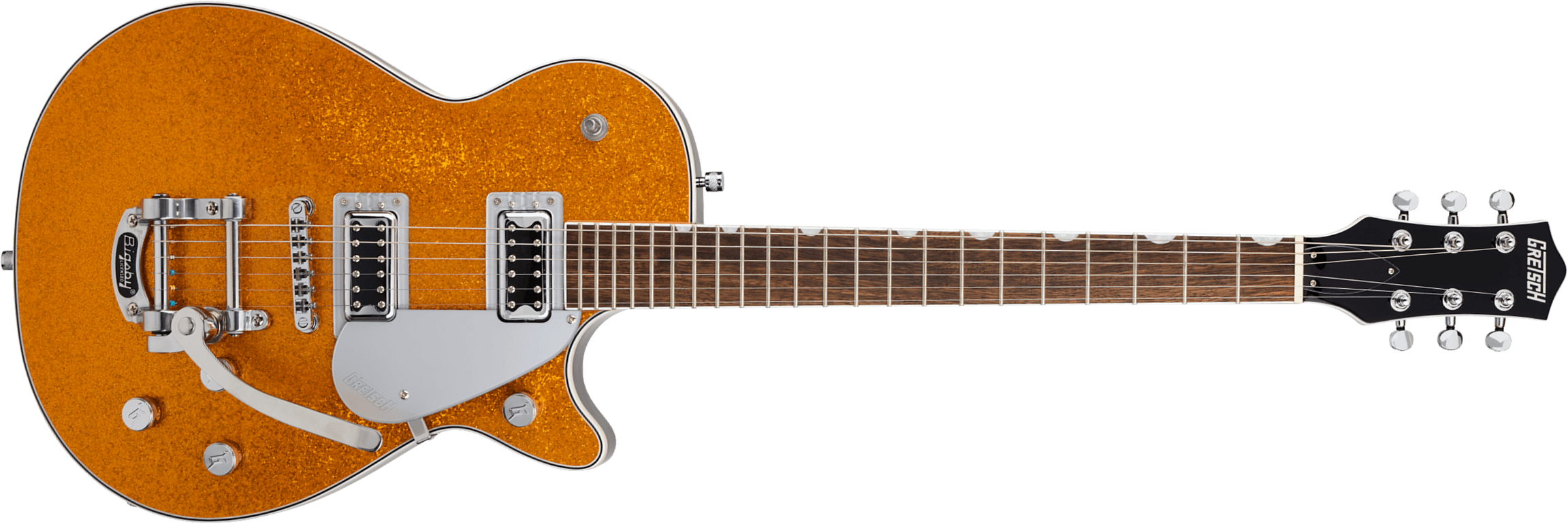 Gretsch G5230t Electromatic Jet Ft Sc Bigsby 2h Trem Lau - Gold Sparkle - Single-Cut-E-Gitarre - Main picture