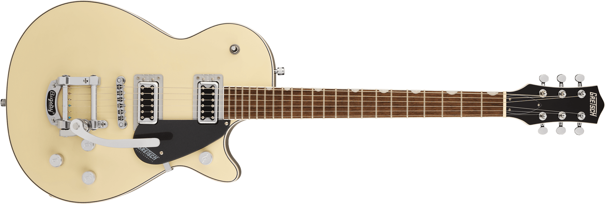 Gretsch G5230t Jet Ft Bigsby Electromatic 2hh Trem Lau - Two-tone Vintage White / London Grey - Single-Cut-E-Gitarre - Main picture