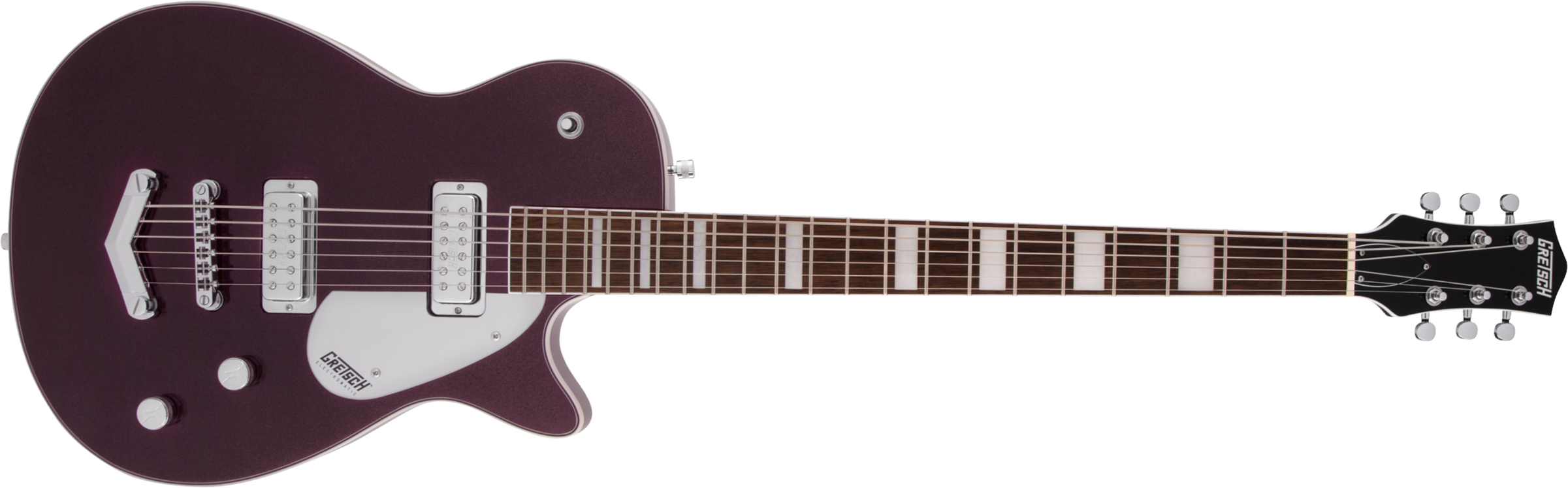 Gretsch G5260 Electromatic Jet V-stoptail Hh Ht Lau - Dark Cherry Metallic - Bariton E-Gitarre - Main picture