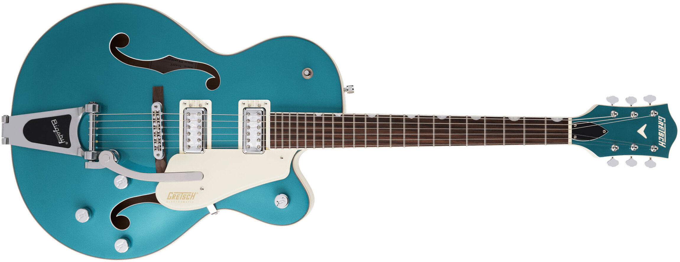Gretsch G5410t Tri-five Electromatic Hollow Hh Bigsby Rw - Two-tone Ocean Turquoise/vintage White - Semi-Hollow E-Gitarre - Main picture