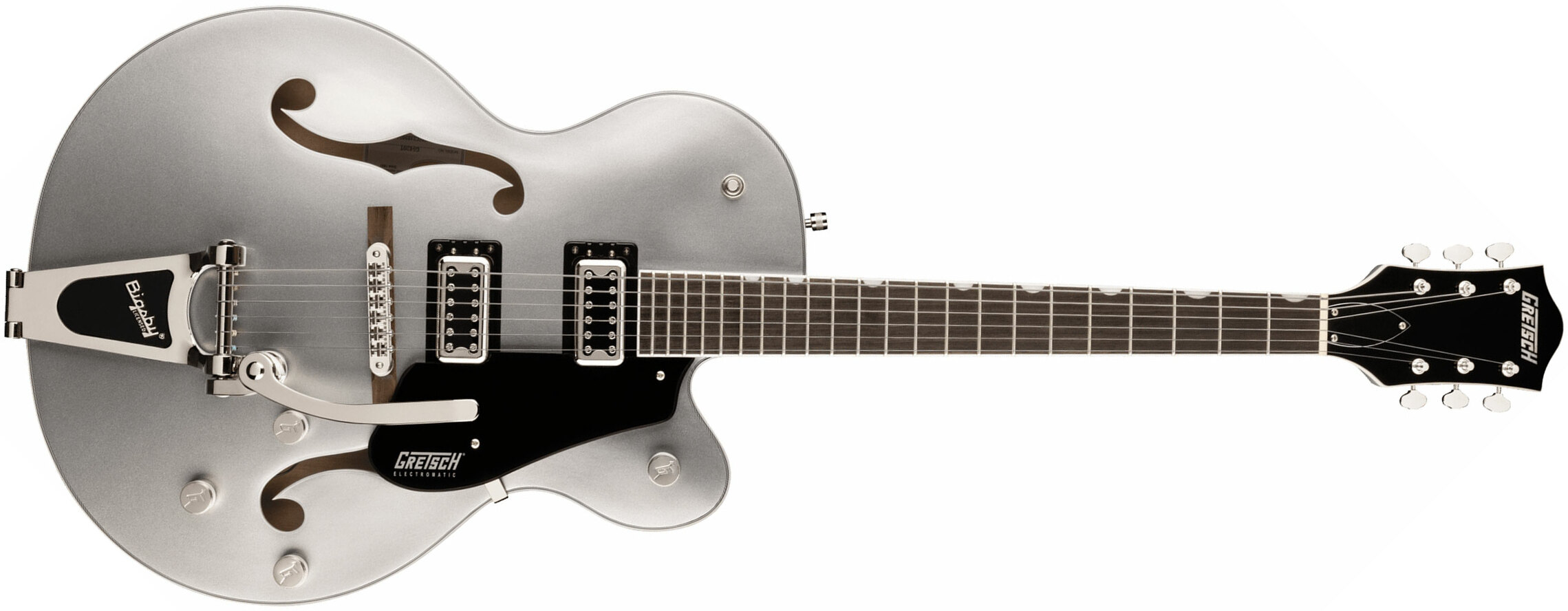 Gretsch G5420t Classic Electromatic Hollow Body Hh Trem Bigsby Lau - Airline Silver - Semi-Hollow E-Gitarre - Main picture