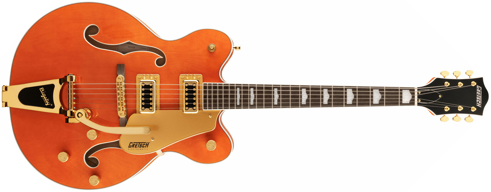 Gretsch G5422tg Electromatic Classic Hollow Body Dc Bigsby Hh Lau - Orange Stain - Semi-Hollow E-Gitarre - Main picture