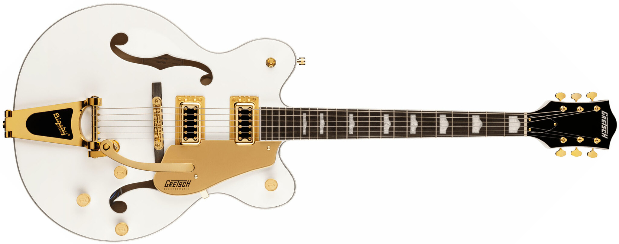 Gretsch G5422tg Electromatic Classic Hollow Body Dc Bigsby Hh Lau - Snowcrest White - Semi-Hollow E-Gitarre - Main picture