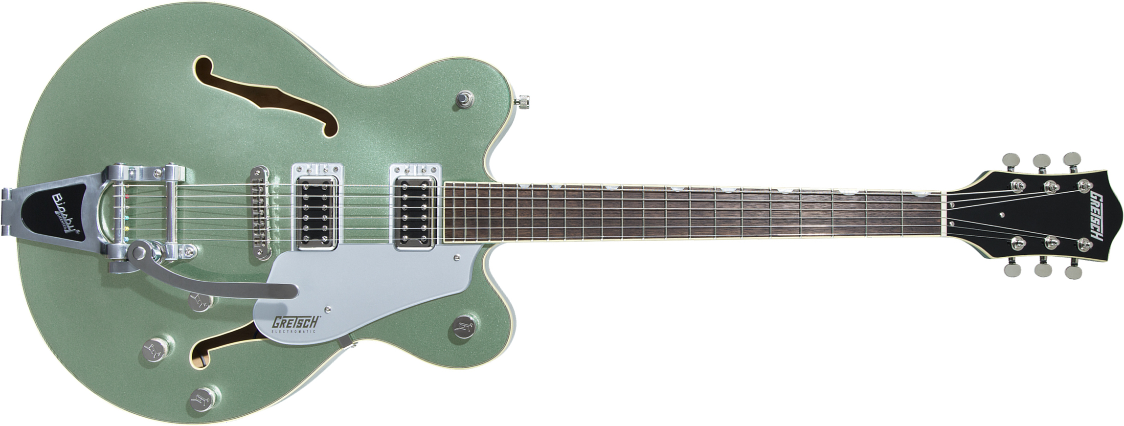 Gretsch G5622t Center Bloc Double Cut Bigsby Electromatic 2019 Hh Lau - Aspen Green - Semi-Hollow E-Gitarre - Main picture