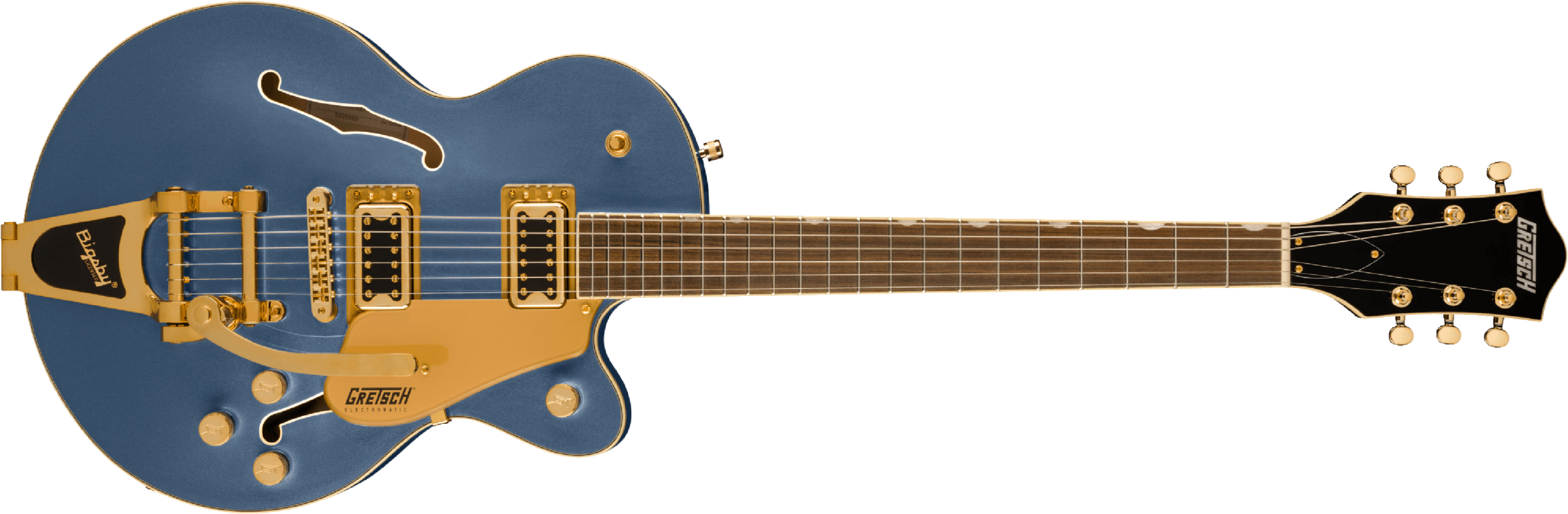 Gretsch G5655tg Electromatic Center Block Jr. Bigsby 2h Trem Lau - Cerulean Smoke - Semi-Hollow E-Gitarre - Main picture