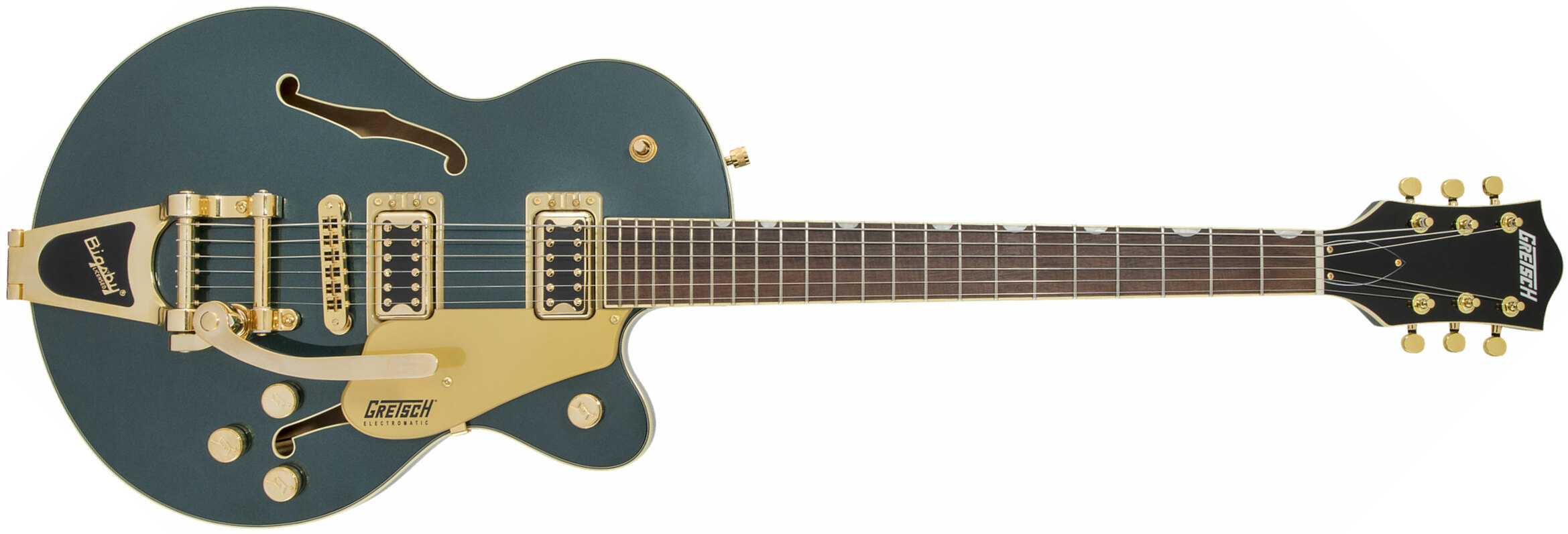 Gretsch G5655tg Electromatic Center Block Jr. Hh Bigsby Lau - Cadillac Green - Semi-Hollow E-Gitarre - Main picture