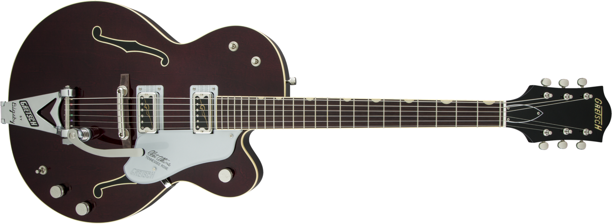 Gretsch G6119t-62vs Chet Atkins Tennessee Rose 2h Trem Rw - Dark Cherry Stain - Semi-Hollow E-Gitarre - Main picture