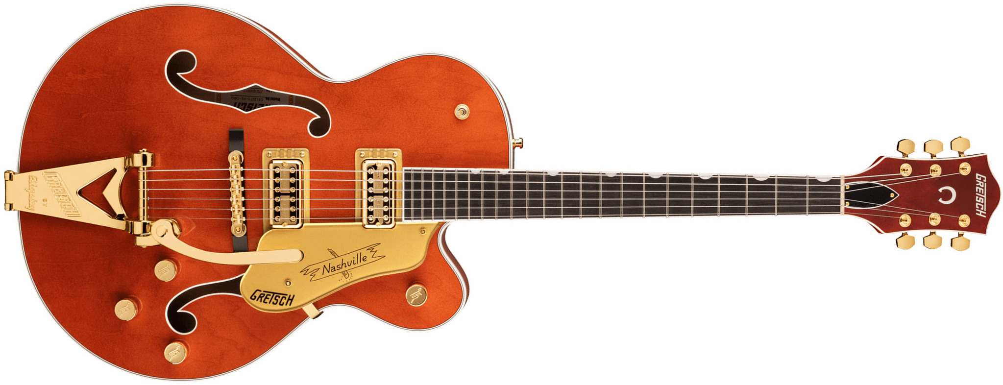 Gretsch G6120tg Players Edition Nashville Pro Jap Bigsby Eb - Orange Stain - Hollowbody E-Gitarre - Main picture