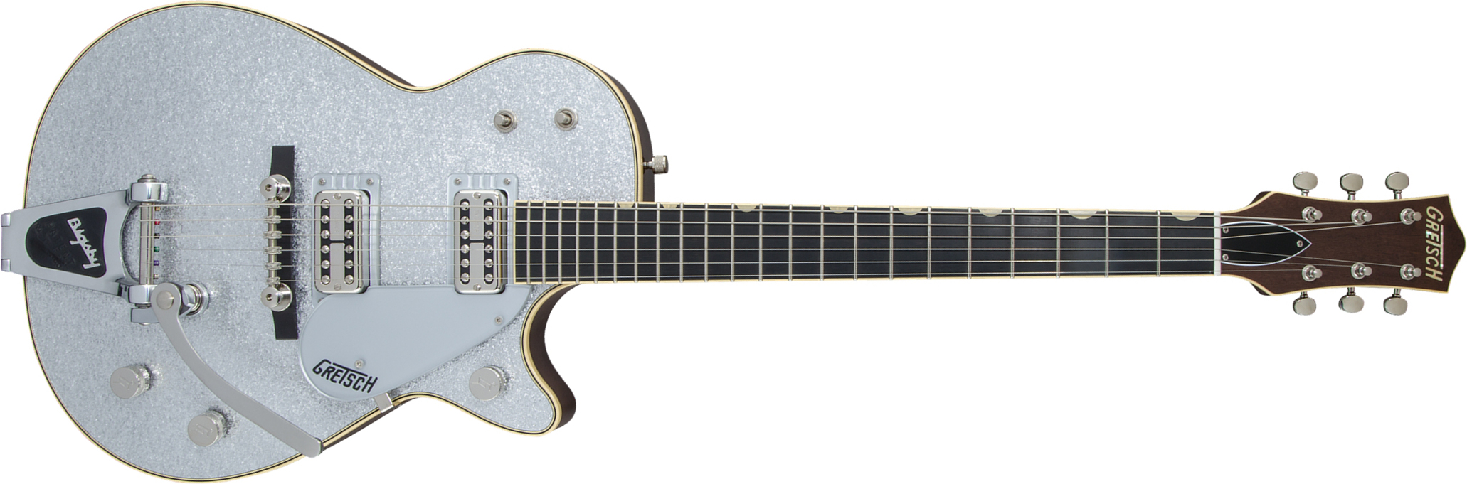Gretsch G6129tg-59vs Vintage Select 1959 Bigsby Pro Jap 2h Trem Eb - Silver Sparkle - Single-Cut-E-Gitarre - Main picture