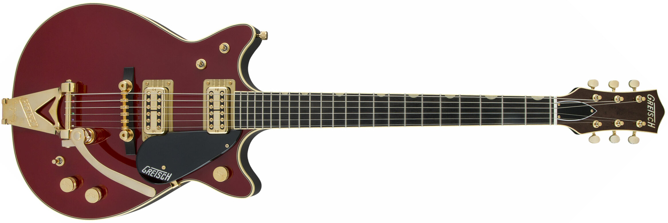 Gretsch G6131t-62 Vintage Select '62 Jet With Bigsby Pro Jap Hh Trem Eb - Vintage Firebird Red - Double Cut E-Gitarre - Main picture