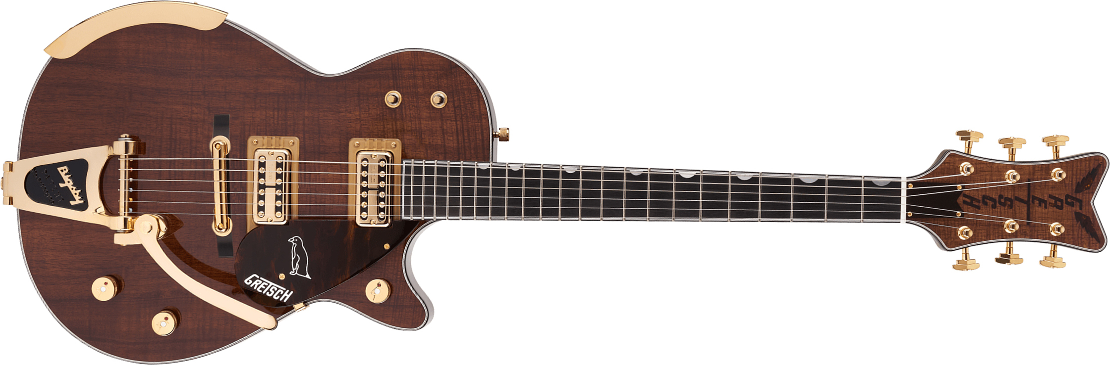 Gretsch G6134t-ltd Penguin Koa Bigsby Pro Jap 2h Trem Eb - Natural - Single-Cut-E-Gitarre - Main picture