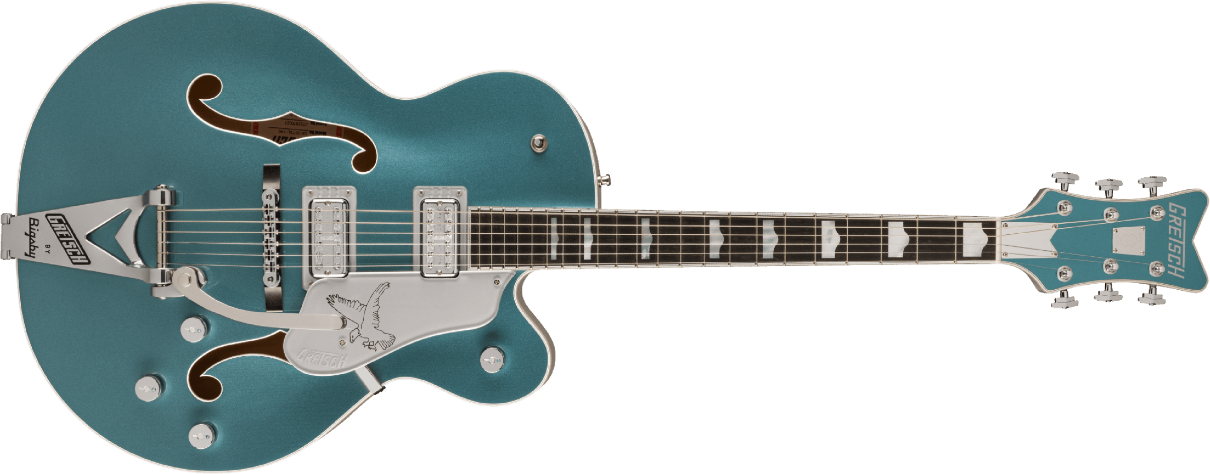 Gretsch G6136t-140 Ltd 140th Double-platinum Falcon Eb - Two-tone Stone Platinum/pure Platinum - Semi-Hollow E-Gitarre - Main picture