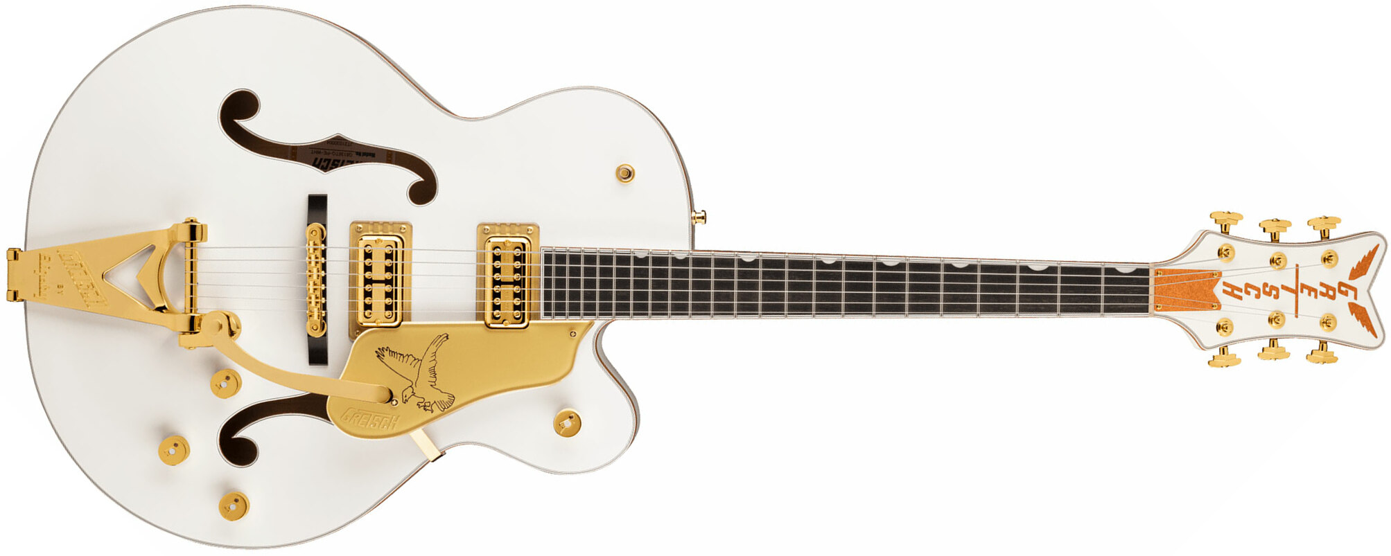 Gretsch G6136tg Players Edition Falcon Hollow Body Pro Jap Hh Trem Eb - White - Hollowbody E-Gitarre - Main picture