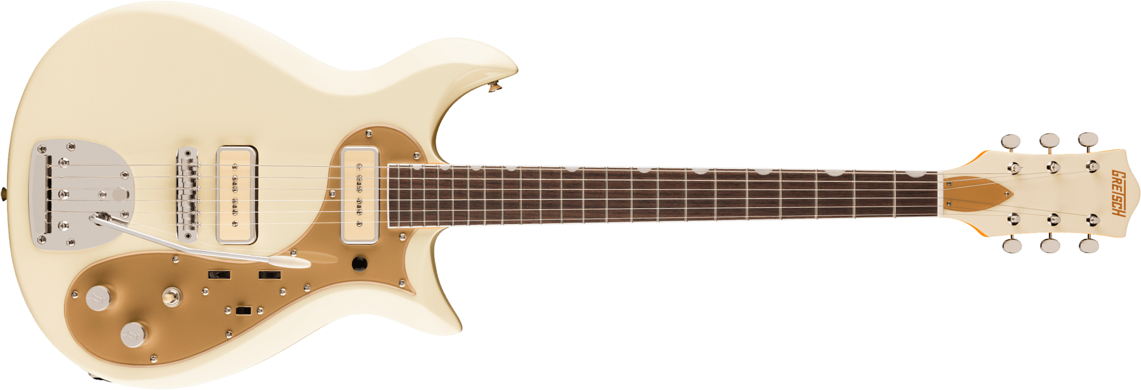 Gretsch Jack Antonoff Cvt Princess Electromatic Ltd Signature 2s Trem Rw - Vintage White - Signature-E-Gitarre - Main picture