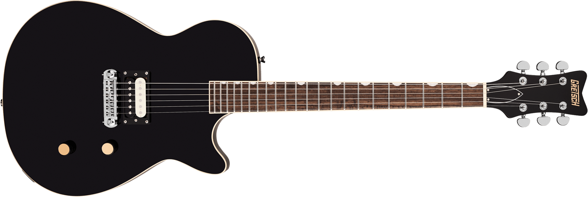 Gretsch Jet 1 Pickup Streamliner 1h Ht Lau - Jet Black - Single-Cut-E-Gitarre - Main picture
