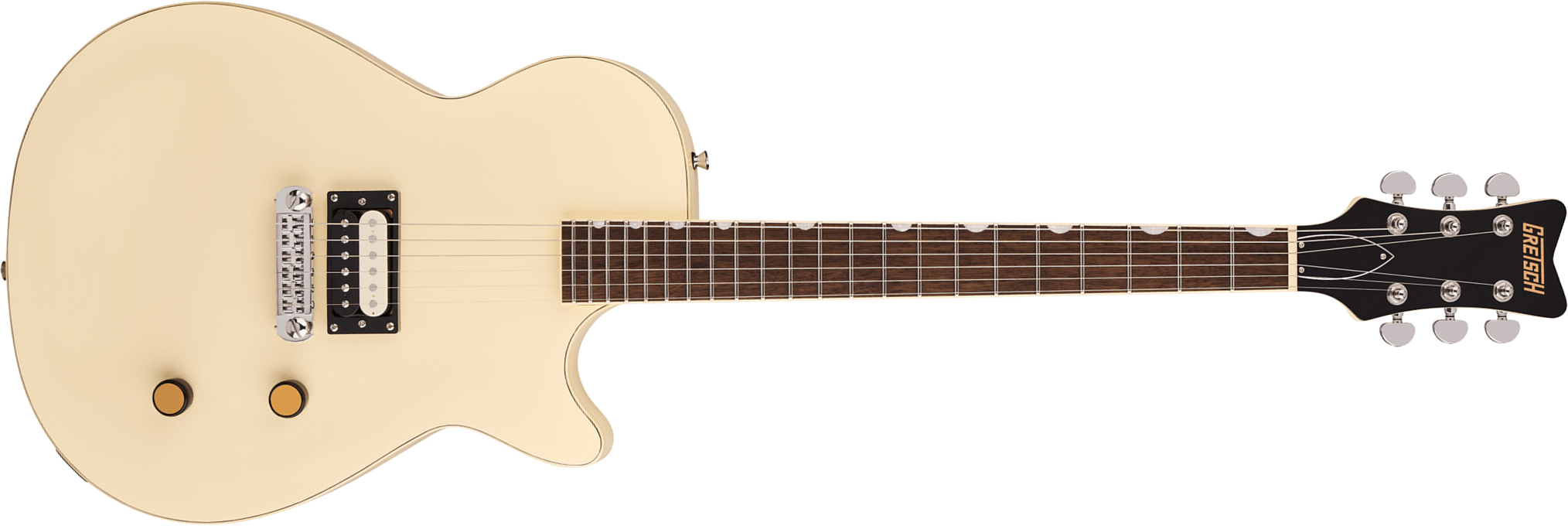 Gretsch Jet 1 Pickup Streamliner 1h Ht Lau - Vintage White - Single-Cut-E-Gitarre - Main picture