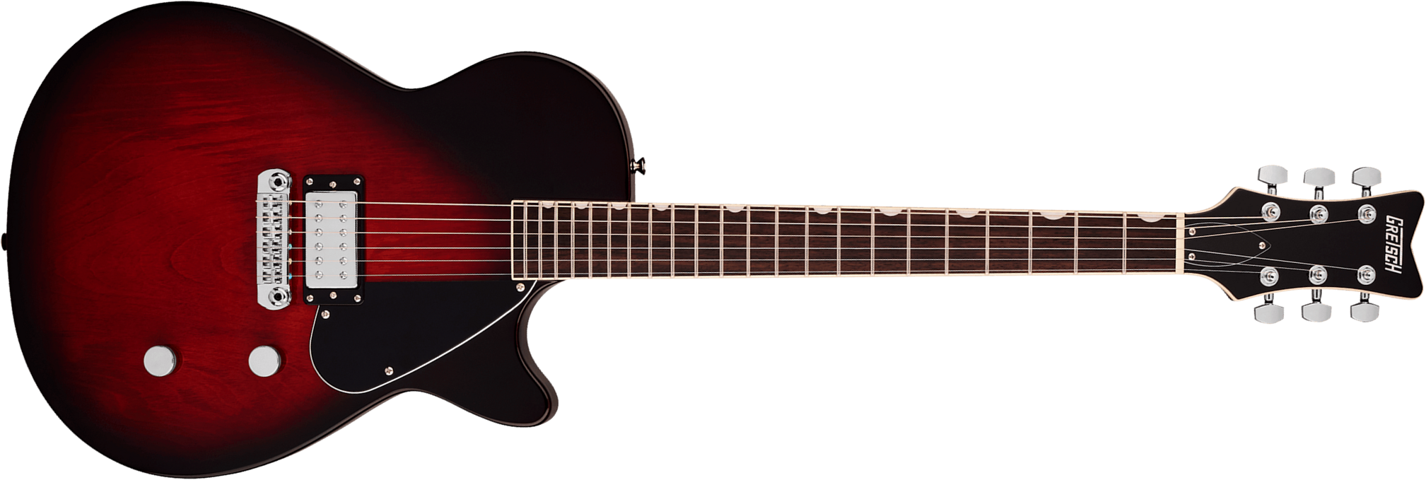 Gretsch Jet Club 1-pickup Electromatic 1h Ht Rw - Claret Burst - Single-Cut-E-Gitarre - Main picture