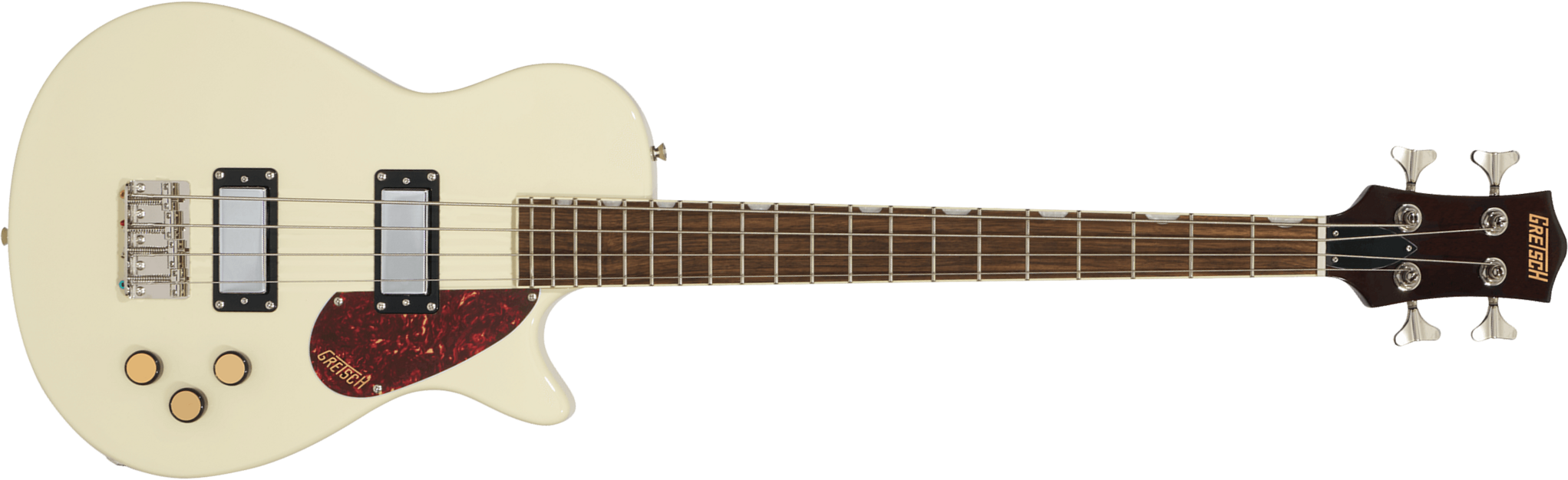 Gretsch Jet Club Bass Single-cut Streamliner Shsc Lau - Vintage White - Solidbody E-bass - Main picture